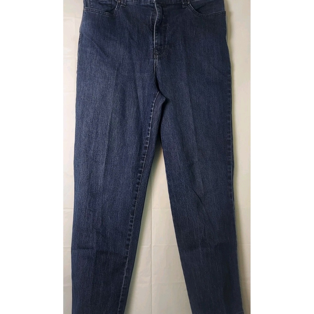 Gloria Vanderbilt Amanda Straight Leg Women's size 14 Dark Wash Blue Denim Jeans
